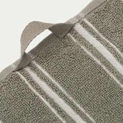 Serviette de toilette en coton - vert olivier 50x100cm