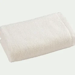 Serviette de toilette en bouclettes de coton bio - blanc ventoux 50x90cm