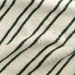 Serviette de toilette en coton à rayures 50x100cm - vert