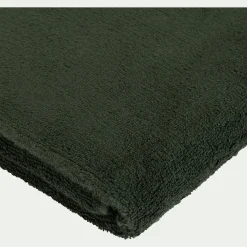 Serviette de toilette en coton peigné - vert cèdre 50x100cm