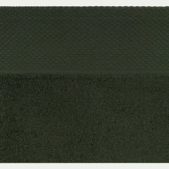 Serviette de toilette en coton peigné - vert cèdre 50x100cm
