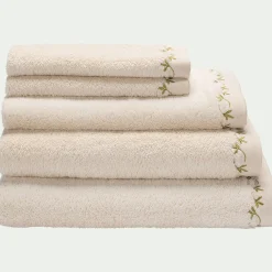 Serviette de toilette en coton - beige 50x100cm