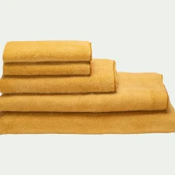 Serviette de toilette en coton 50x100cm - jaune blé