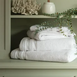 Serviette de toilette qualité hôtelière en coton - blanc 50x100cm