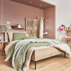 Set de 2 bouts de canapé effet bois - bois clair