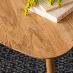 Set de 2 tables basses gigognes en chêne - bois clair