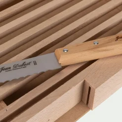 Set de planche à pain et couteau en bois de hêtre - naturel