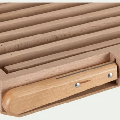 Set de planche à pain et couteau en bois de hêtre - naturel