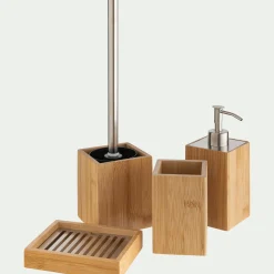 Set de salle de bain en bambou - naturel