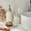 Set de salle de bain en grès - blanc