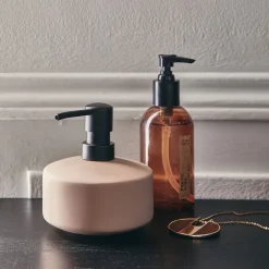 Set de salle de bain en grès - rose