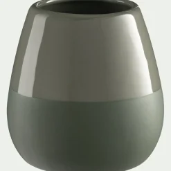 Set de salle de bain en grès - vert cèdre