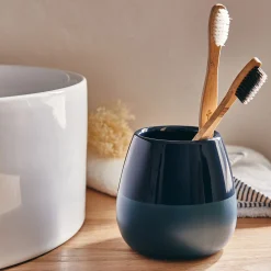 Set de salle de bain en grès - bleu figuerolles