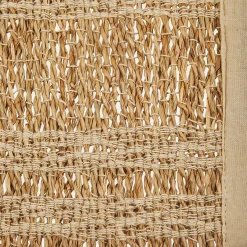 Set de table en paille et en coton - naturel 33x48cm