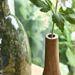 Soliflore en bois de manguier H30cm - naturel