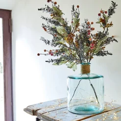 Soliflore en verre recyclé h26cm - transparent