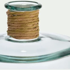 Soliflore en verre recyclé h26cm - transparent