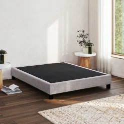 Sommier tapissier ferme alinea 140x200cm - gris granite