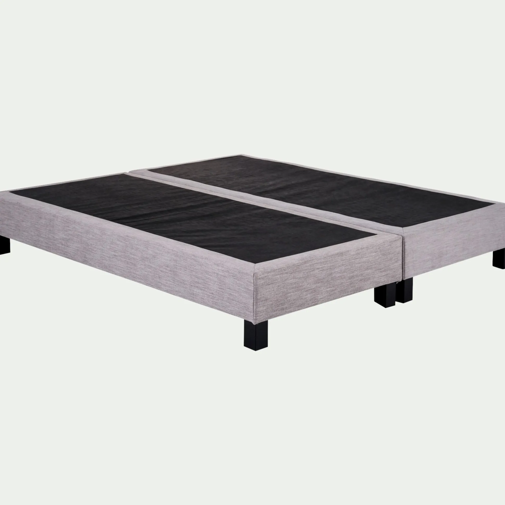 Sommier tapissier ferme alinea 160x200cm - gris granite