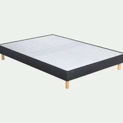 Sommier tapissier morphologique alinea 15cm 140x200cm - gris anthracite