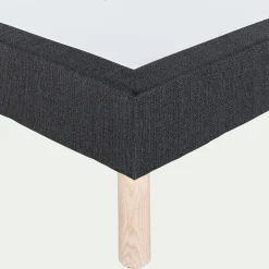 Sommier tapissier 140x190cm - gris anthracite