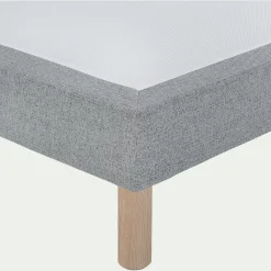 Sommier tapissier 140x190cm gris clair