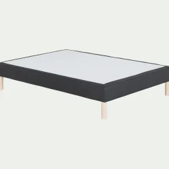 Sommier tapissier 140x200cm gris anthracite