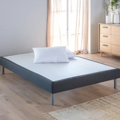 Sommier tapissier 140x200cm gris anthracite