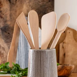 Spatule galbée en bois de hêtre 30cm - naturel