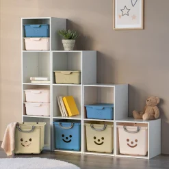 Structure 3 cases en bois H102,6cm - blanc