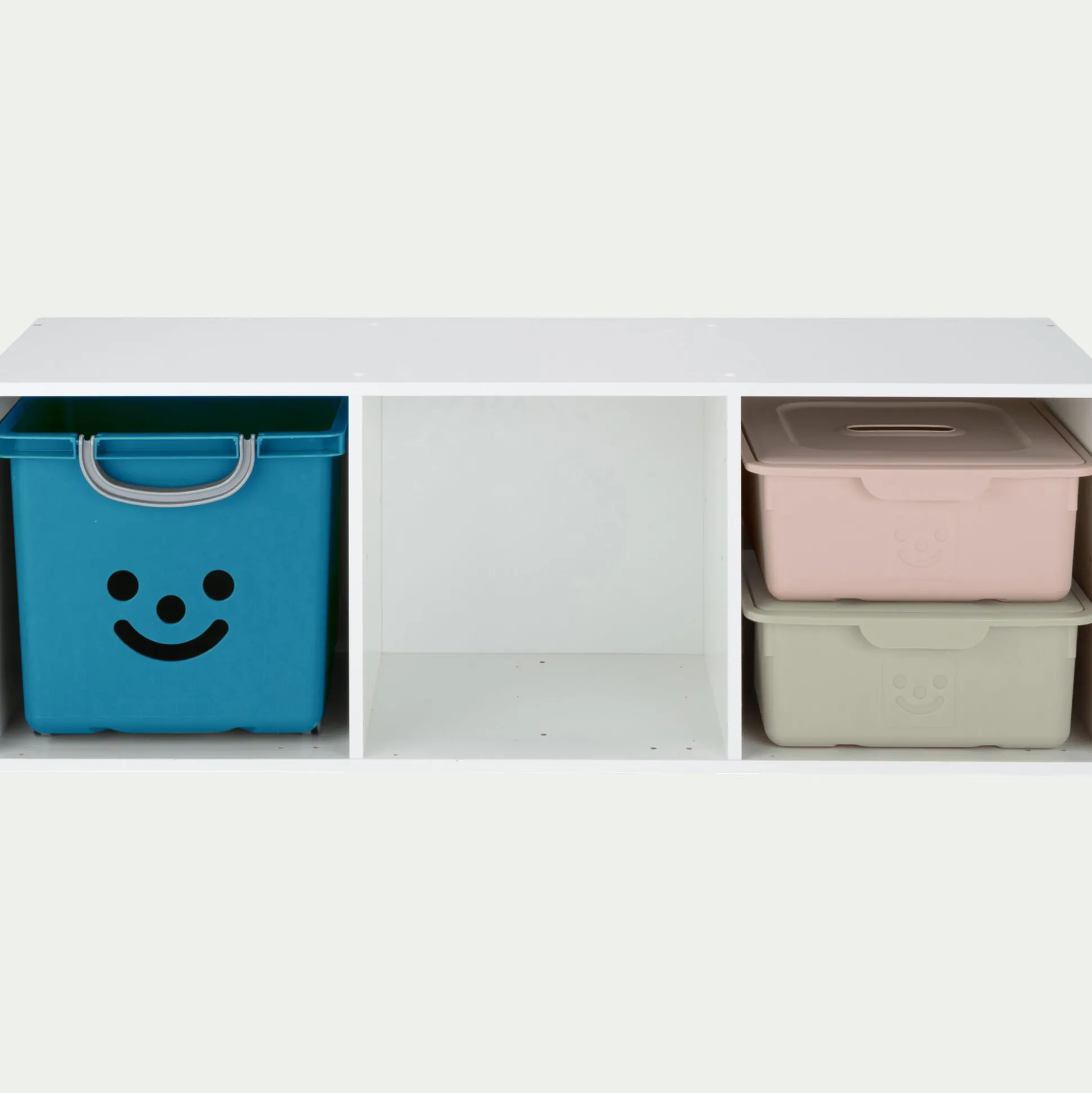 Structure 3 cases en bois H102,6cm - blanc