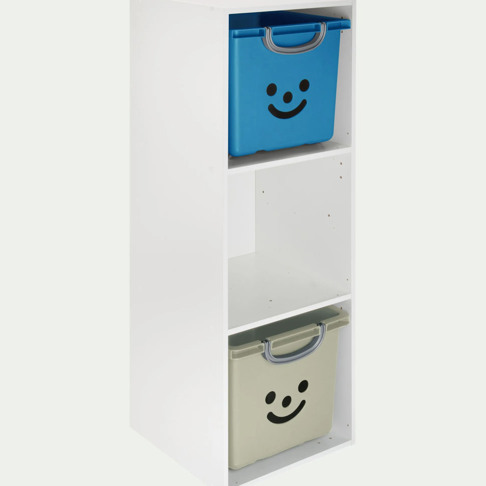 Structure 3 cases en bois H102,6cm - blanc