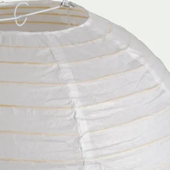 Suspension boule japonaise non électrifiée en papier de riz D40cm - blanc