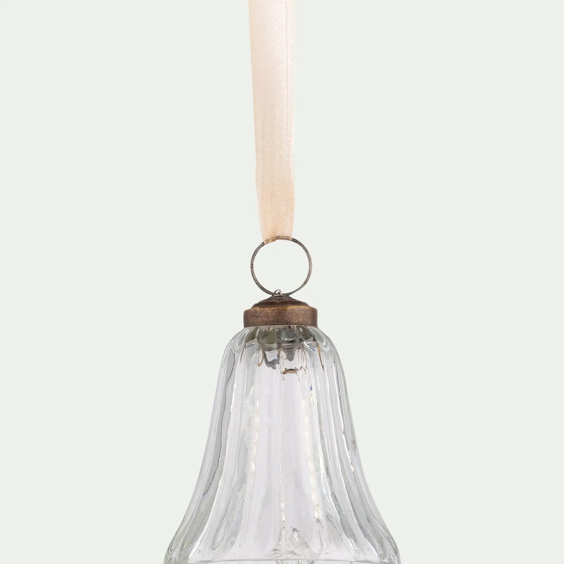 Suspension de Noël cloche en verre H9cm - transparent