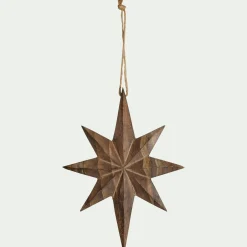 Suspension de Noël en bois de peuplier - naturel (modèle aléatoire)