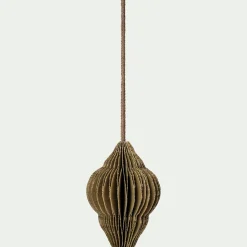 Suspension de Noël en papier H8cm - doré