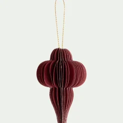 Suspension de Noël en papier H6cm - rouge (modèle aléatoire)