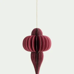 Suspension de Noël goutte en papier H8cm - rouge