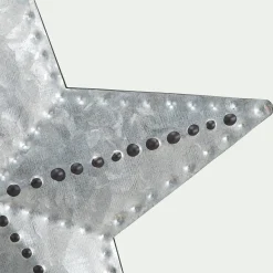 Suspension de Noël étoile en fer D19cm - argenté