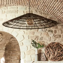 Suspension en fibre de palmier non électrifiée - naturel D88cm