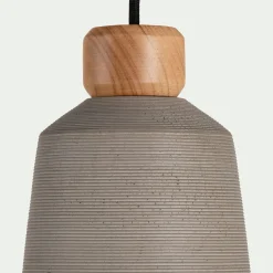 Suspension électrifiée E27 en ciment H27,70cm - gris