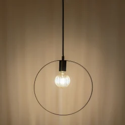 Suspension électrifiée en acier h105cm - noir