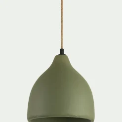 Suspension électrifiée en ciment D20cm - vert