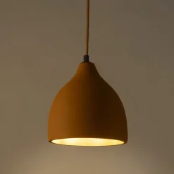 Suspension électrifiée en ciment D20cm - jaune