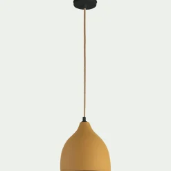 Suspension électrifiée en ciment D20cm - jaune