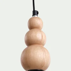Suspension électrifiée en frêne H14,5cm - naturel