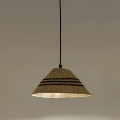 Suspension électrifiée en jonc de mer D32cm - naturel