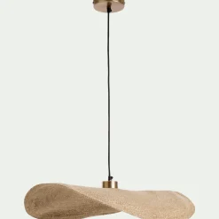 Suspension électrifiée en jonc de mer D61cm - naturel