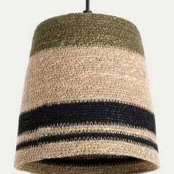 Suspension électrifiée en jonc de mer D14cm - naturel