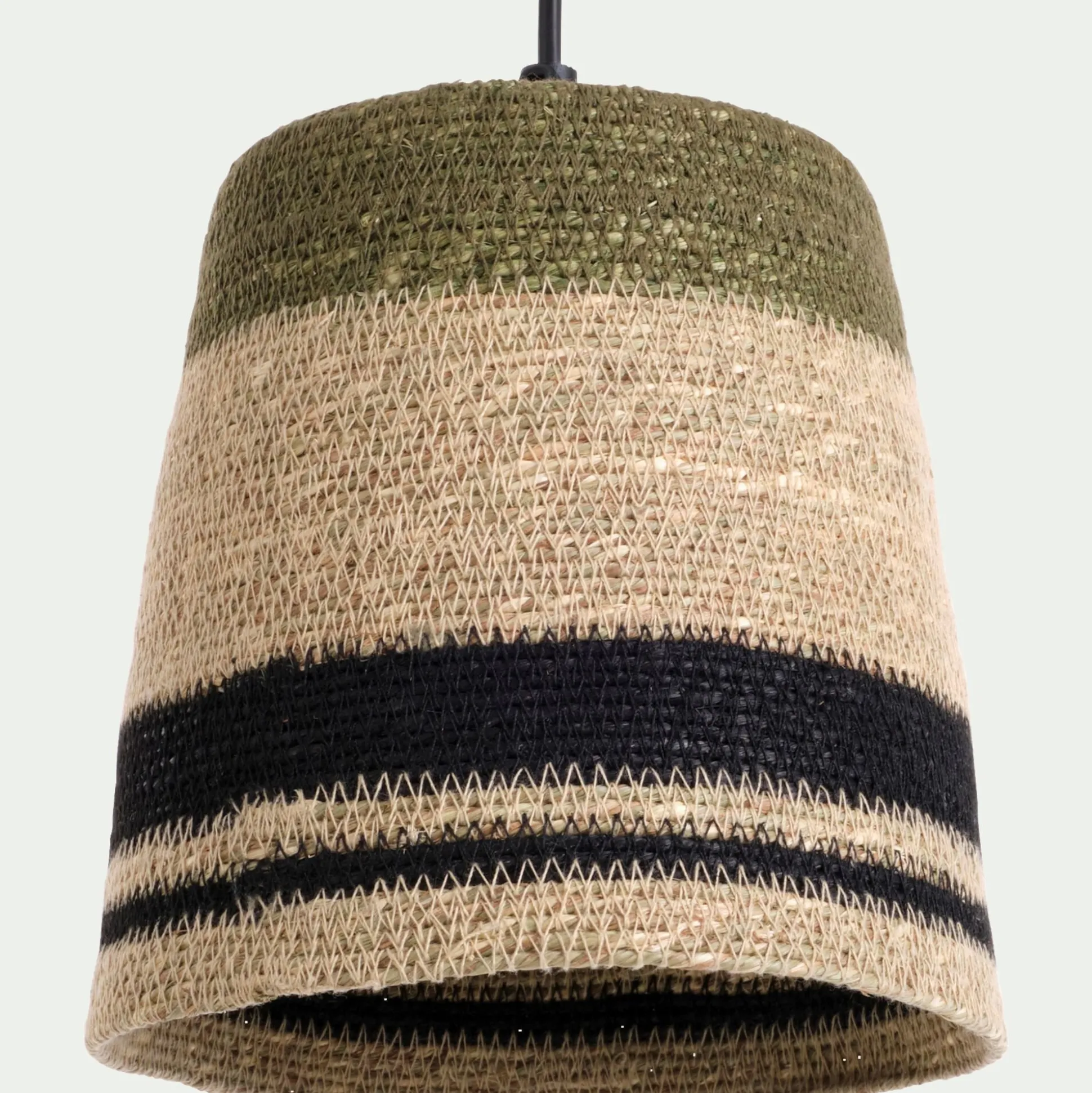 Suspension électrifiée en jonc de mer D14cm - naturel